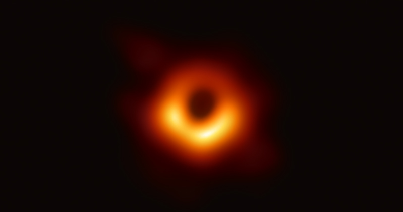 Scientists have obtained the first image of a black hole, using Event Horizon Telescope observations of the center of the galaxy M87. The image shows a bright ring formed as light bends in the intense gravity around a black hole that is 6.5 billion times more massive than the Sun. This long-sought image provides the strongest evidence to date for the existence of supermassive black holes and opens a new window onto the study of black holes, their event horizons, and gravity.