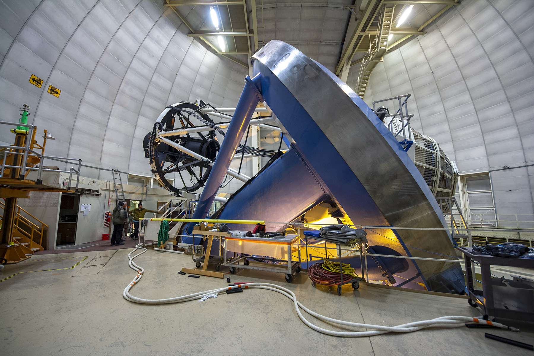 DESI is mounted on the Mayall 4m Telescope at Kitt Peak National Observatory.