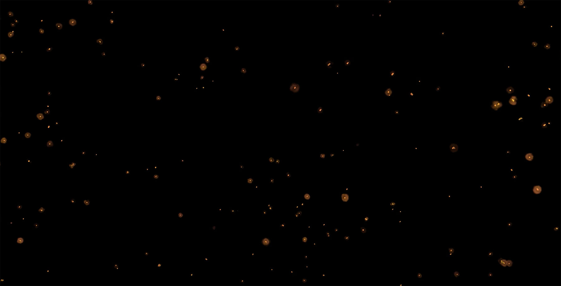 Still image from a Thesan simulation showing the universe 251 million years after the Big Bang. The orange halos represent the burst of radiation, or light, outpouring from early galaxies.