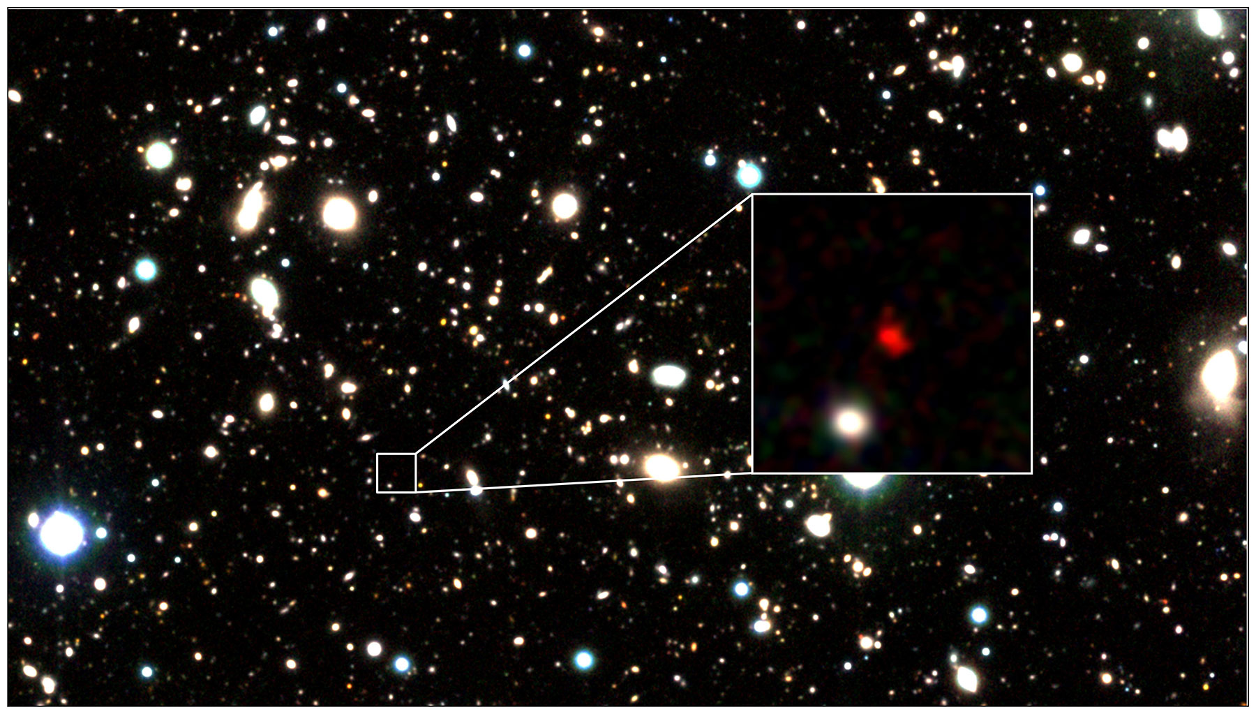 HD1, object in red, appears at the center of a zoom-in image.