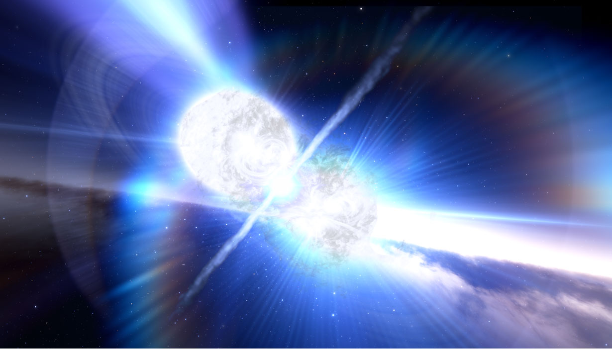 While studying the aftermath of a long gamma-ray burst (GRB), two independent teams of astronomers using a host of telescopes in space and on Earth, including the Gemini North telescope on Hawai'i and the Gemini South telescope in Chile, have uncovered the unexpected hallmarks of a kilonova, the colossal explosion triggered by colliding neutron stars.