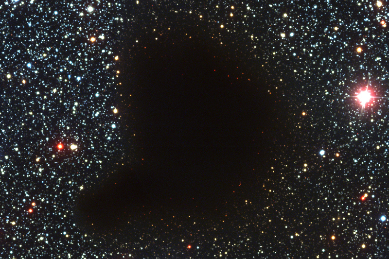 A dark molecular cloud, Barnard 68, is filled with gas and dust that block the light from stars forming inside as well as stars and galaxies located behind it. These and other stellar nurseries, like the Perseus molecular cloud, can only be probed by radio waves.