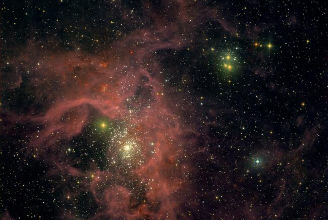 image of the Tarantula Nebula captured using precision instruments