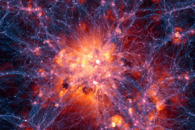 Illustris simulation of the large scale structure of the universe