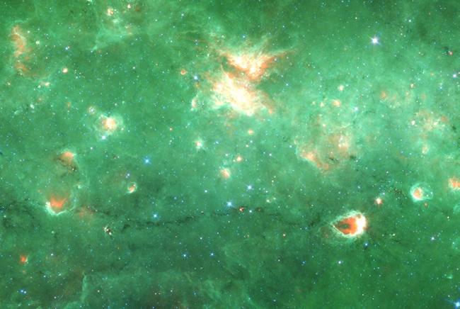 Spitzer Space Telescope image of one of Milky Way's "bones"