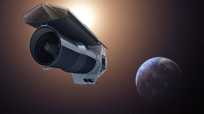 artistic rendition of the Spitzer Space Telescope