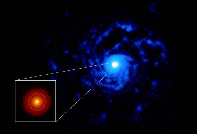 ALMA image of the planet-forming disk around the young star RU Lup.