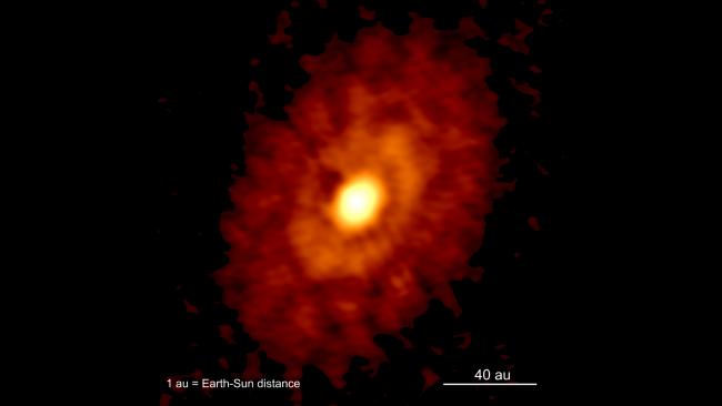 young planetforming dust rings surrounding the IRS 63