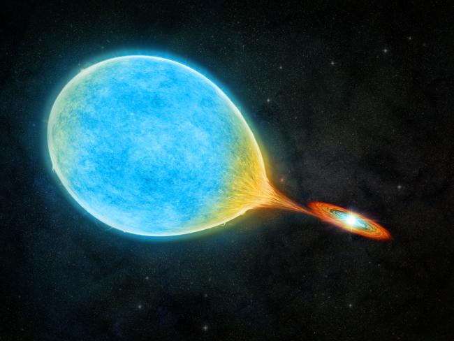 Artist’s depiction of a new type of binary star: a pre-extremely low mass (ELM) white dwarf.
