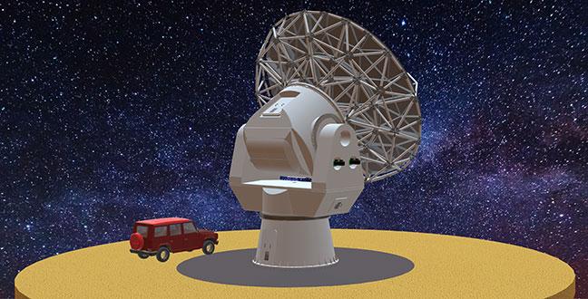 An alternate artist's conception of future antennae of the next generation Event Horizon Telescope (ngEHT) from mtex.