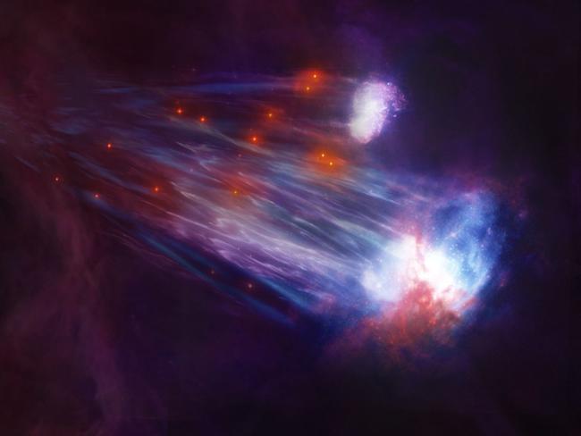 Artist's rendition of the Magellanic Stellar Stream