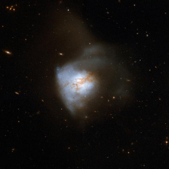 This image of Arp 220 was taken by NASA’s Hubble Space Telescope.