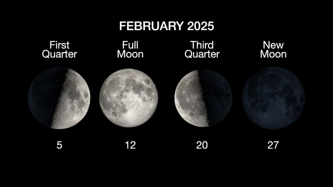 Whats Up February 2025 Moon Phases