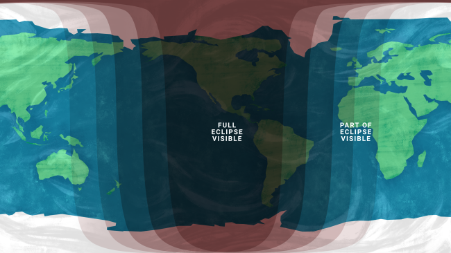 Lunar Eclipse Visibility Map March 2025