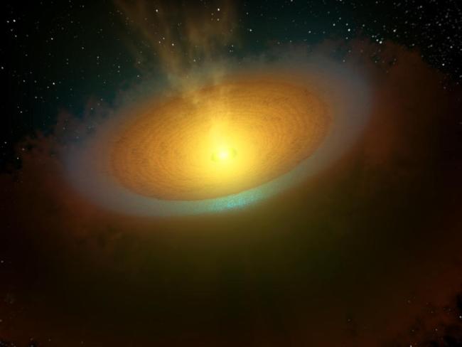 The Water Reservoir in a Young Planetary System